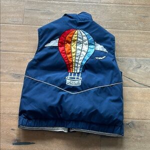 Vintage Le Weeds hot air balloon down Puffer Vest